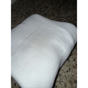 Cotton Blend Woven  Blanket – Heavyweight 68"x88" –  White No Callouts 5454